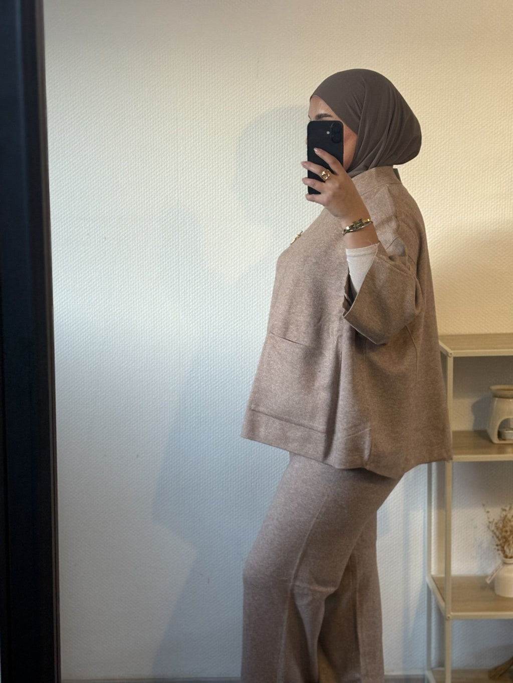 ✨ Ensemble oversize élégant &amp; confortable – taupe naturel - VËLYA Paris